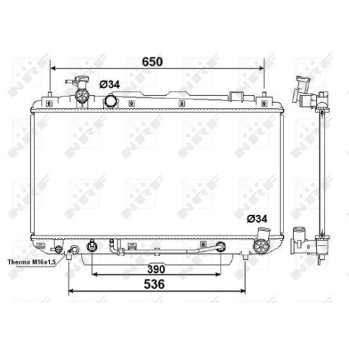 NRF Kühler, Motorkühlung 58415