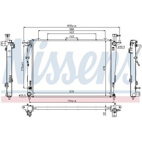 NISSENS K&uuml;hler, Motork&uuml;hlung 66781