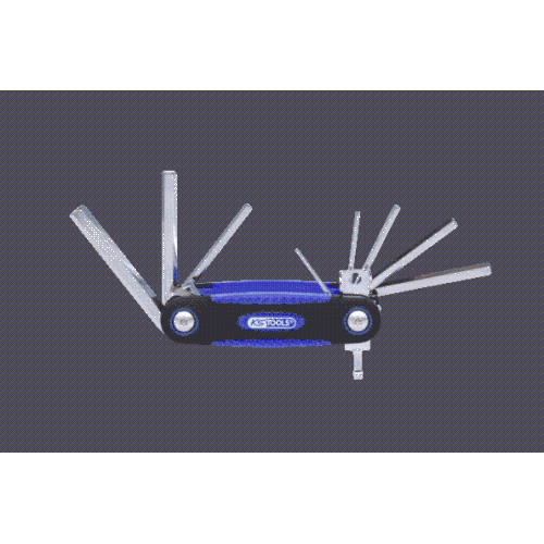 Innensechskant-Winkelstiftschl&uuml;ssel-Klapphalter,8-tlg KS TOOLS 158.3540