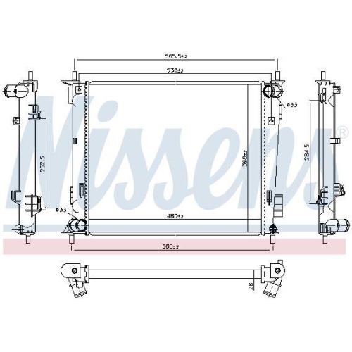 NISSENS K&uuml;hler, Motork&uuml;hlung 66791
