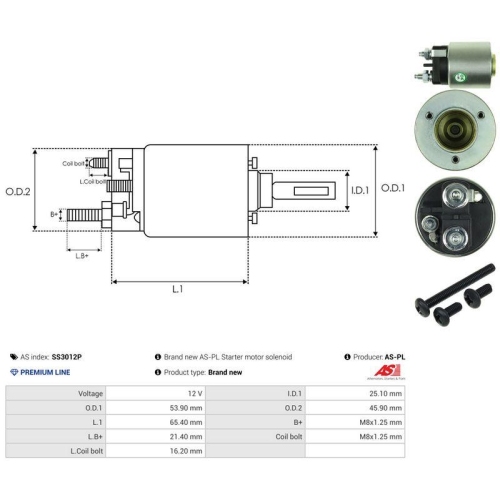 AS-PL Magnetschalter, Starter AS SS3012P