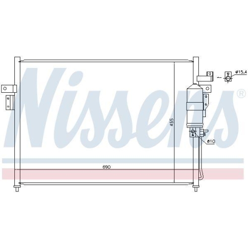 NISSENS Kondensator, Klimaanlage 940445