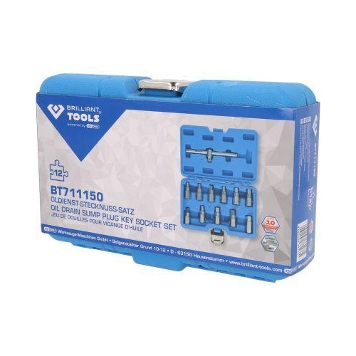 &Ouml;ldienst-Stecknuss-Satz, 12-tlg BRILLIANT TOOLS BT711150