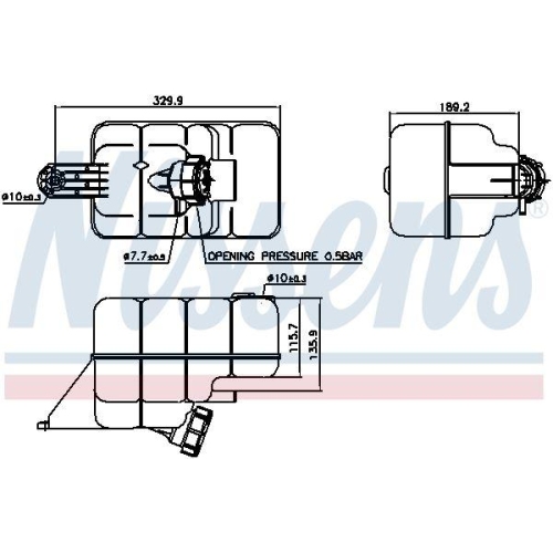 NISSENS Ausgleichsbeh&auml;lter, K&uuml;hlmittel ** FIRST FIT ** 996045