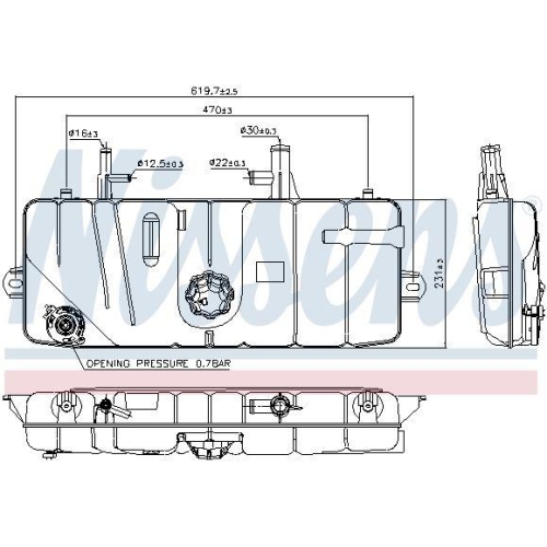 NISSENS Ausgleichsbehälter, Kühlmittel ** FIRST FIT ** 996047