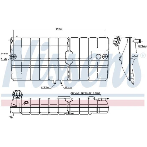 NISSENS Ausgleichsbeh&auml;lter, K&uuml;hlmittel ** FIRST FIT ** 996051