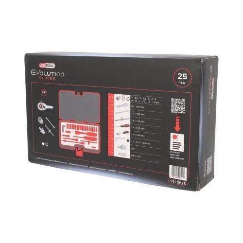 1/4 Zoll Steckschl&uuml;ssel-Satz, 25-tlg KS TOOLS 911.0625