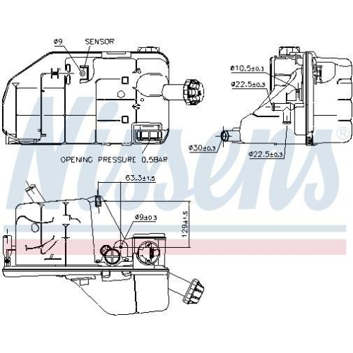 NISSENS Ausgleichsbehälter, Kühlmittel ** FIRST FIT ** 996062
