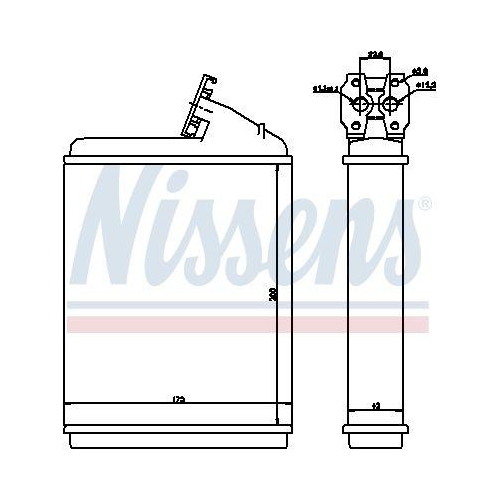 NISSENS W&auml;rmetauscher, Innenraumheizung 71130