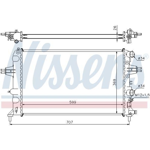 NISSENS K&uuml;hler, Motork&uuml;hlung 63095A