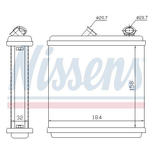 NISSENS W&auml;rmetauscher, Innenraumheizung 72635