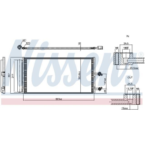 NISSENS Kondensator, Klimaanlage ** FIRST FIT ** 941303