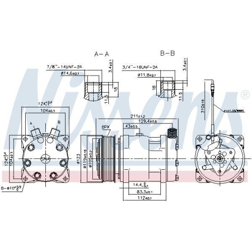 NISSENS Kompressor, Klimaanlage ** FIRST FIT ** 89632