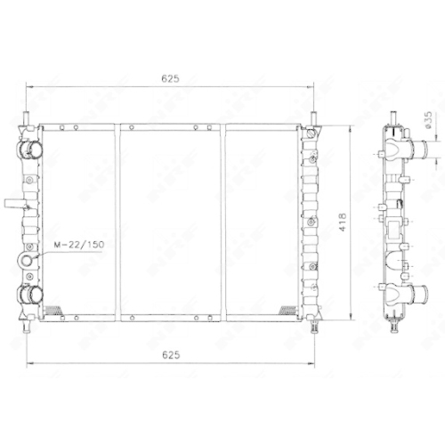 NRF K&uuml;hler, Motork&uuml;hlung EASY FIT 58122