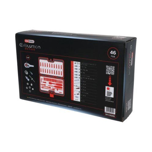 1/4 Zoll Steckschl&uuml;ssel-Satz, 46-tlg KS TOOLS 911.0646