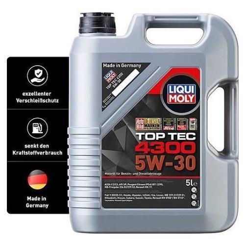 LIQUI MOLY Motoröl Top Tec 4300, 5W-30, 10-Liter - 3741 - ACEA C2