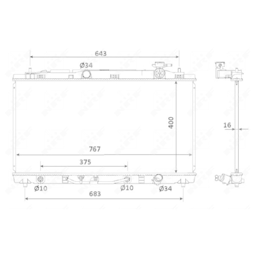 NRF Kühler, Motorkühlung 53922