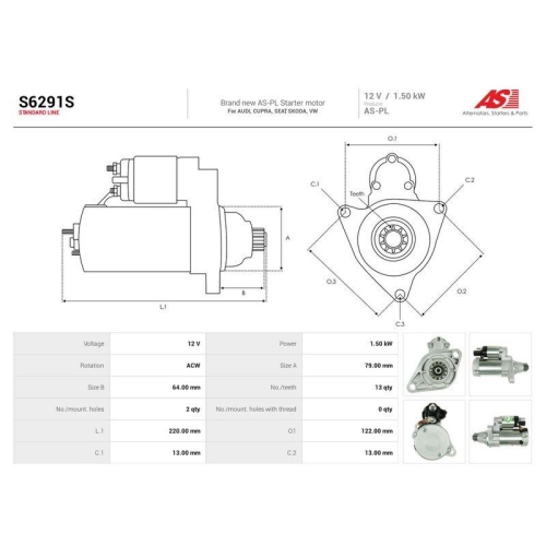 AS-PL Starter AS S6291S