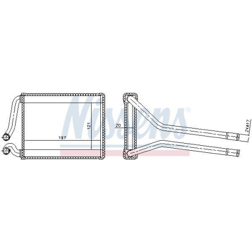 NISSENS W&auml;rmetauscher, Innenraumheizung 77537