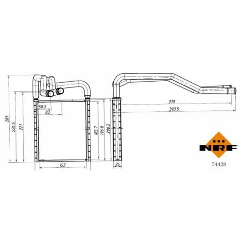 NRF W&auml;rmetauscher, Innenraumheizung EASY FIT 54428