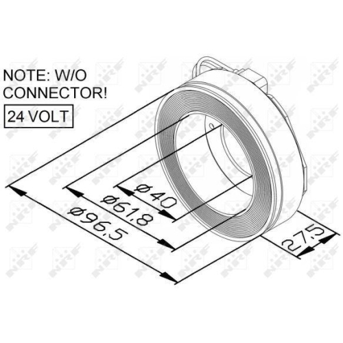 NRF Spule, Magnetkupplung (Kompressor) 38448
