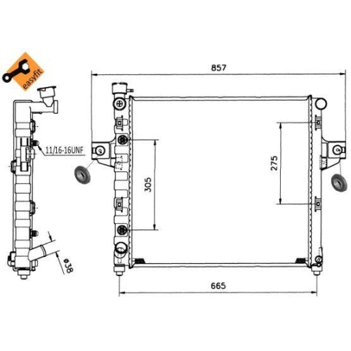NRF K&uuml;hler, Motork&uuml;hlung EASY FIT 58112