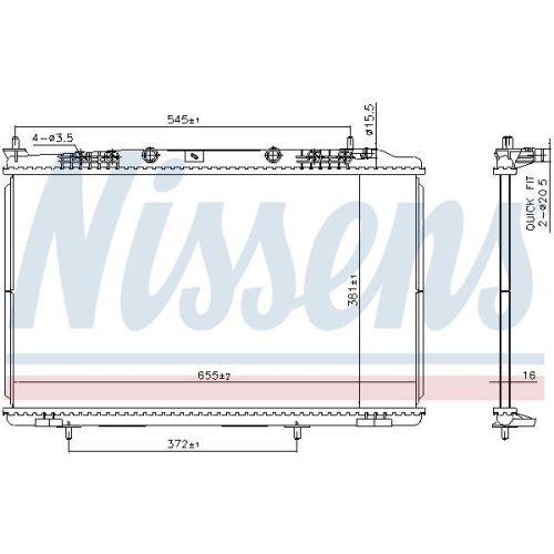 NISSENS K&uuml;hler, Motork&uuml;hlung 607032