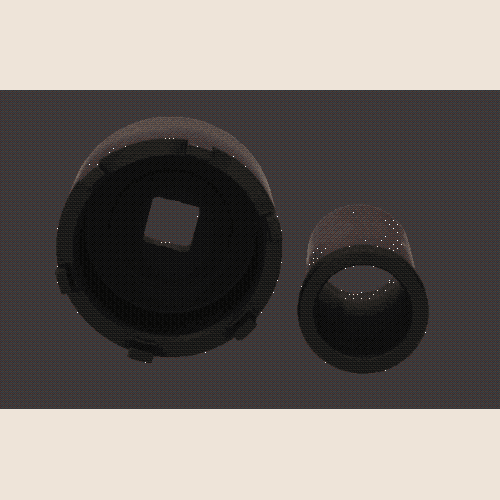 Nutmuttern-Schl&uuml;ssel-Satz mit F&uuml;hrungsrohr f&uuml;r Mercedes75 mm 2-tlg KS TOOLS