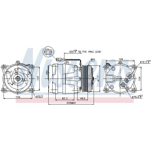 NISSENS Kompressor, Klimaanlage ** FIRST FIT ** 89060