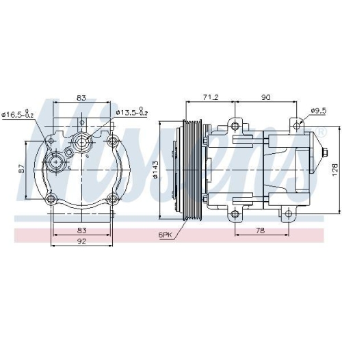 NISSENS Kompressor, Klimaanlage ** FIRST FIT ** 89059