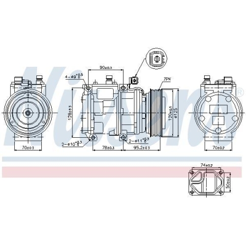 NISSENS Kompressor, Klimaanlage ** FIRST FIT ** 89186