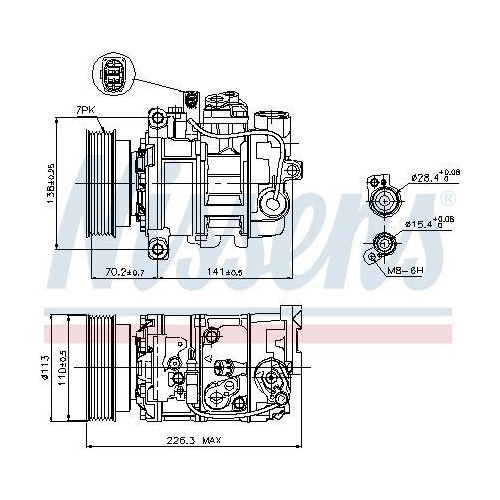 NISSENS Kompressor, Klimaanlage ** FIRST FIT ** 89237