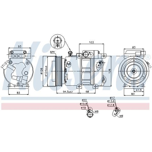 NISSENS Kompressor, Klimaanlage ** FIRST FIT ** 89285