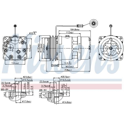 NISSENS Kompressor, Klimaanlage ** FIRST FIT ** 89439