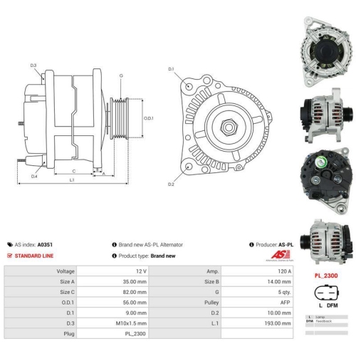AS-PL Generator AS A0351
