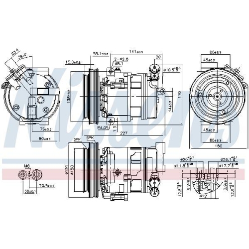 NISSENS Kompressor, Klimaanlage ** FIRST FIT ** 89396