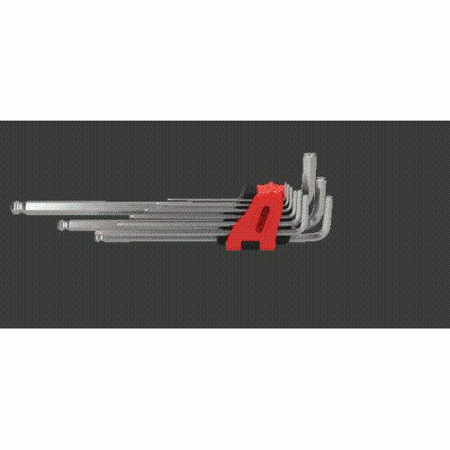 Kugelkopf-Innensechskant-Winkelstiftschl&uuml;ssel-Satz,XL,10-tlg, Zoll KS TOOLS
