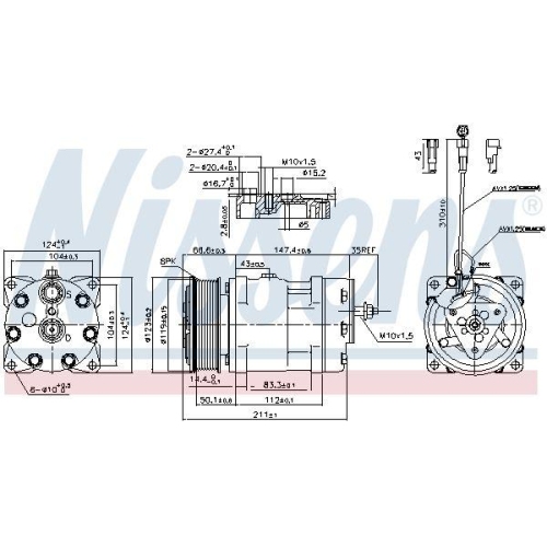 NISSENS Kompressor, Klimaanlage ** FIRST FIT ** 89470