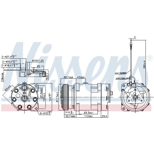 NISSENS Kompressor, Klimaanlage ** FIRST FIT ** 89489