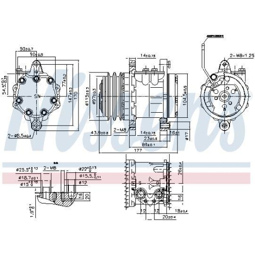 NISSENS Kompressor, Klimaanlage ** FIRST FIT ** 89691