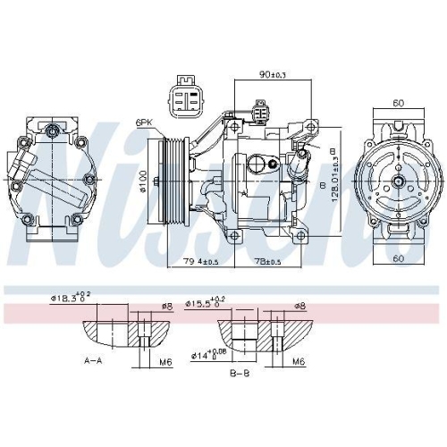 NISSENS Kompressor, Klimaanlage ** FIRST FIT ** 89530