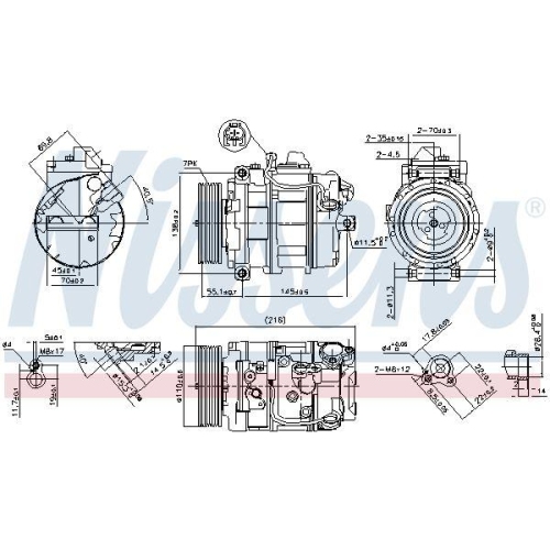 NISSENS Kompressor, Klimaanlage ** FIRST FIT ** 890069