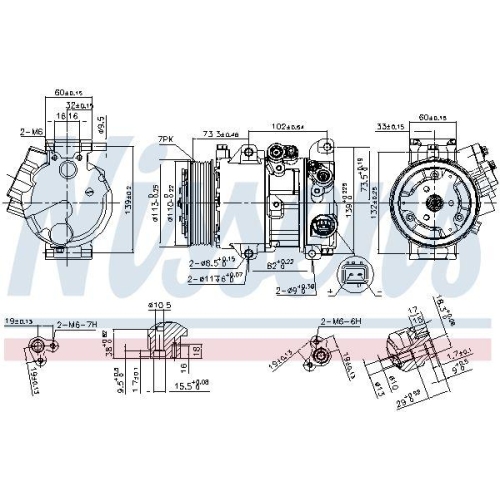 NISSENS Kompressor, Klimaanlage ** FIRST FIT ** 890144