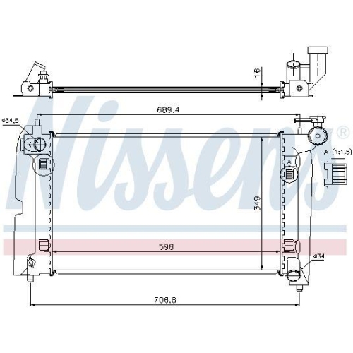 NISSENS Kühler, Motorkühlung ** FIRST FIT ** 64646A