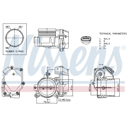 NISSENS Drosselklappenstutzen ** FIRST FIT ** 955176