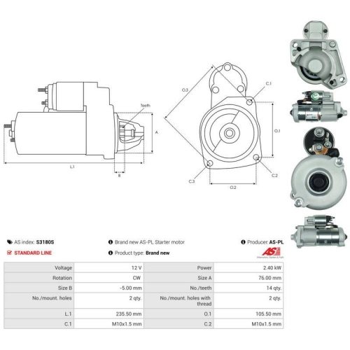 AS-PL Starter AS S3180S