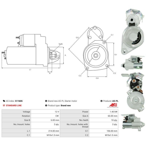 AS-PL Starter AS S1160S