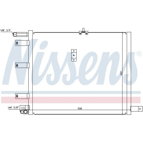 NISSENS Kondensator, Klimaanlage 94300