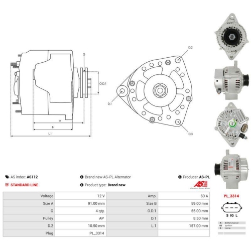 AS-PL Generator AS A6112