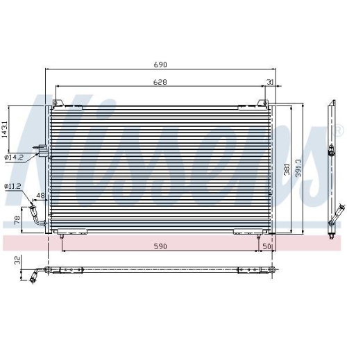 NISSENS Kondensator, Klimaanlage ** FIRST FIT ** 94625